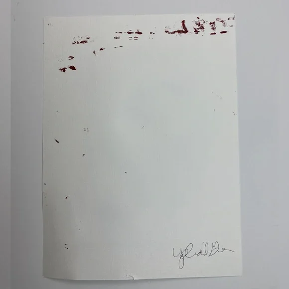 Abstract Acrylic Original Painting On Canvas Paper 9X12 Wall Art Red - Picture 6 of 6